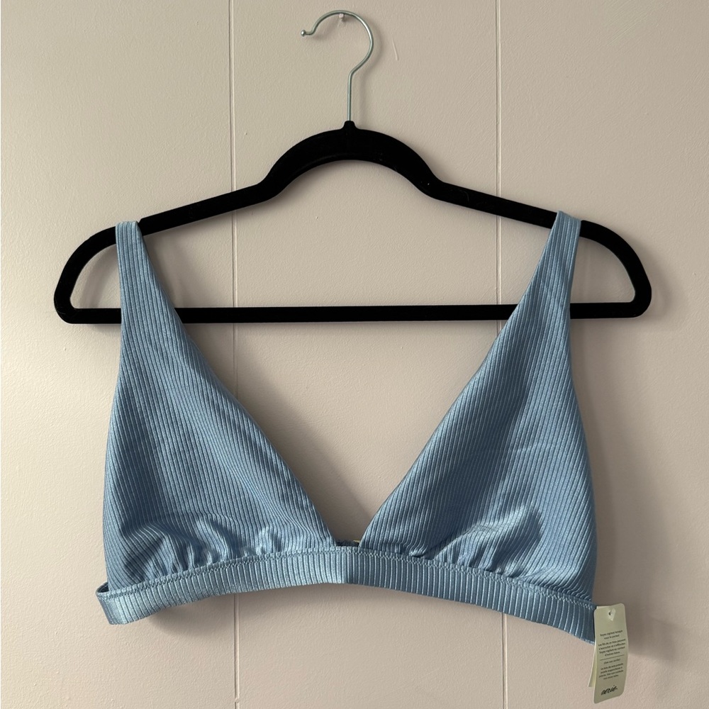 Aerie Shine Rib Plunge Bikini Top